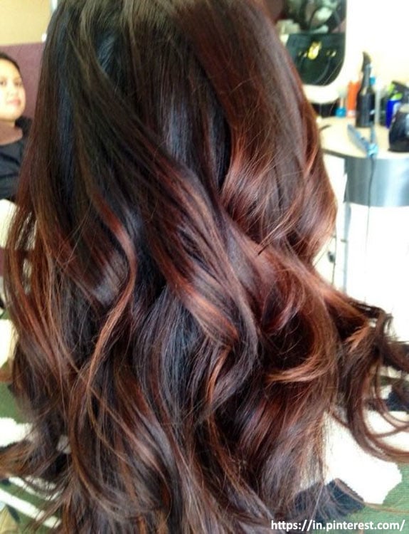 Auburn Highlights For Black Hair