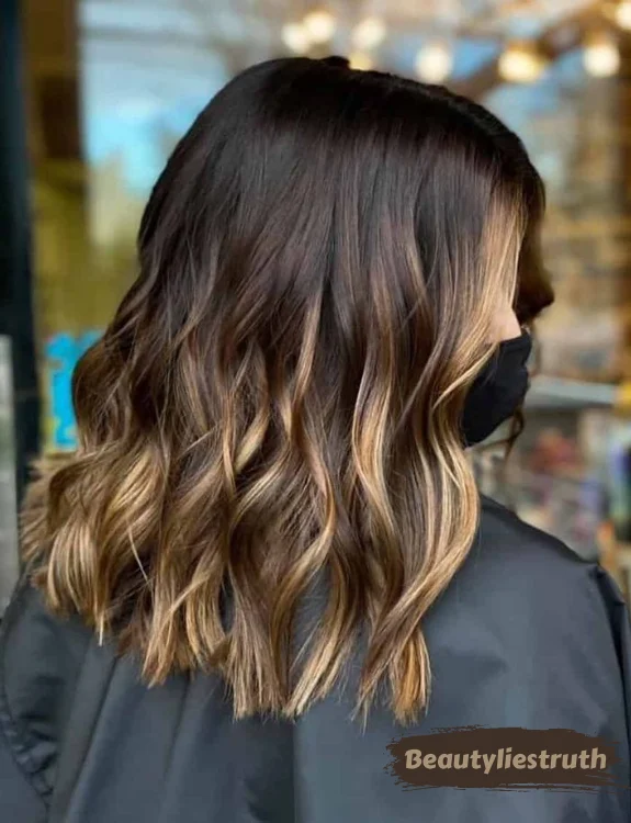Below The Shoulders Caramel Highlights