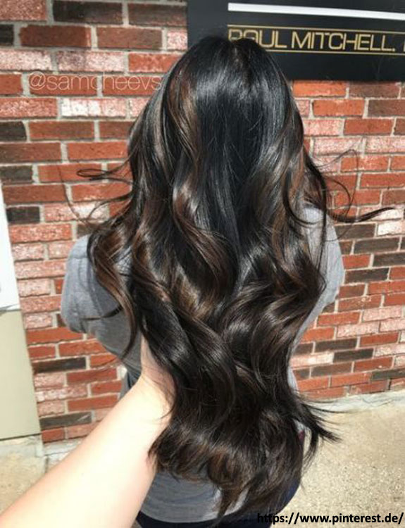 Black Hair With Natural Highlights