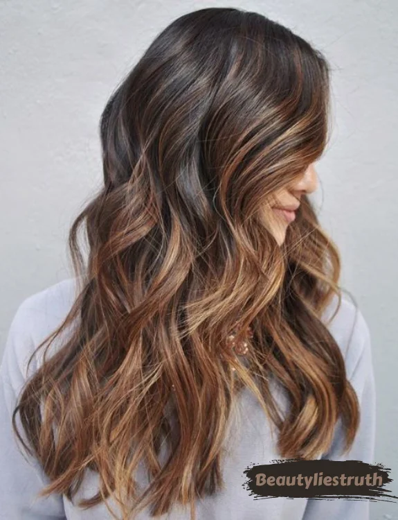 Burnt Caramel Highlights With Brown Balayage