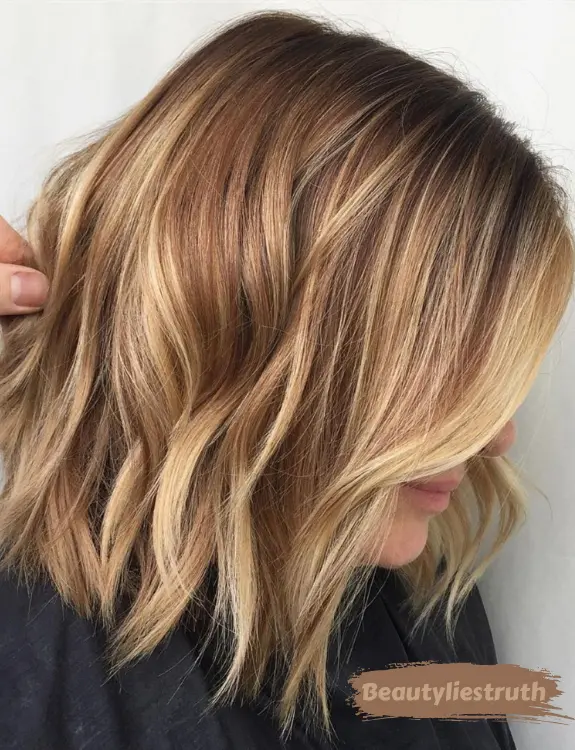 Caramel Blond Bob