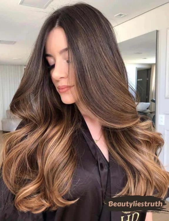 Caramel Highlights With Blonde Touches