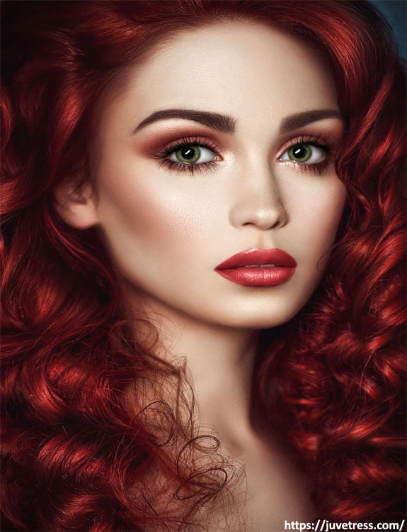 Combination Of Red With Gold Hair- hair-color-for-green-eyes