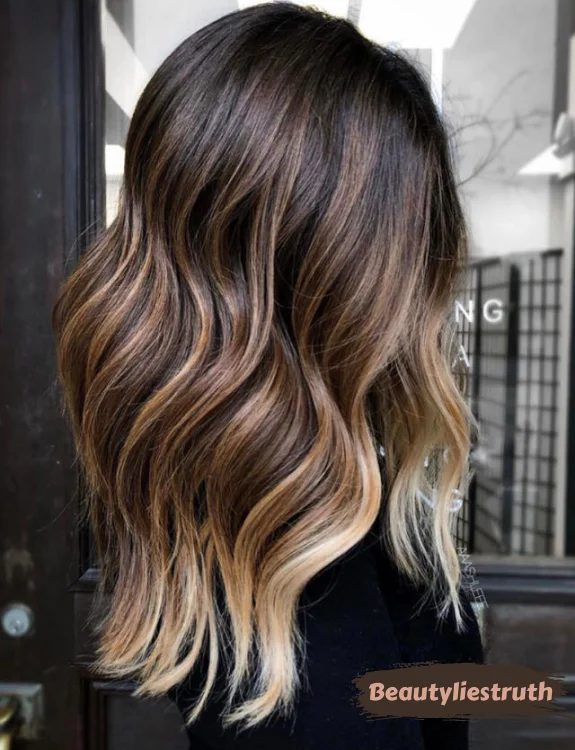 Free Flowing Brown Hair With Highlights