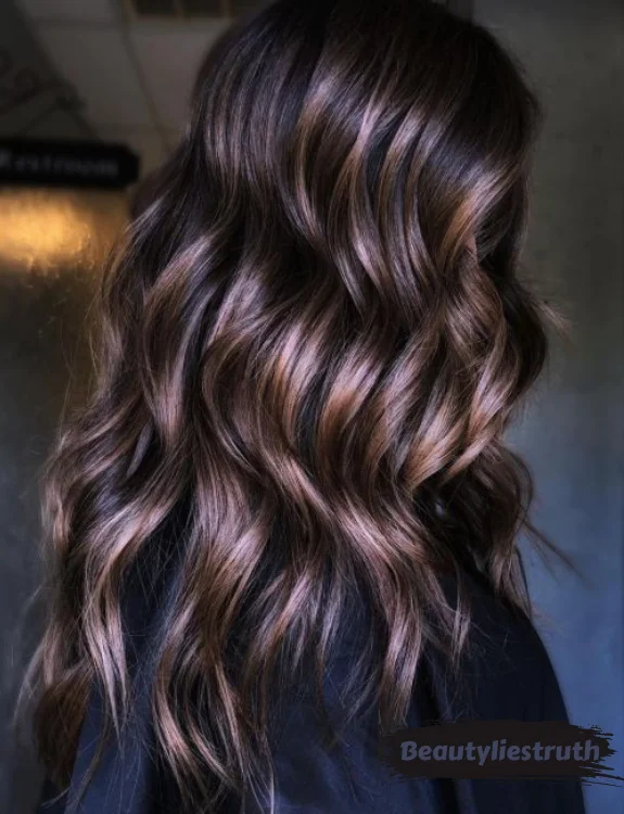 Glowing Brown Hair With Streaks