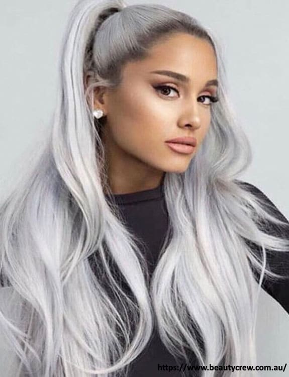 silver hair dark skin