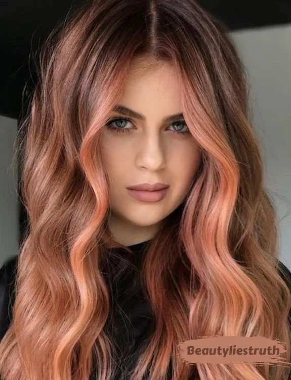 Light And Dark Strawberry Balayage