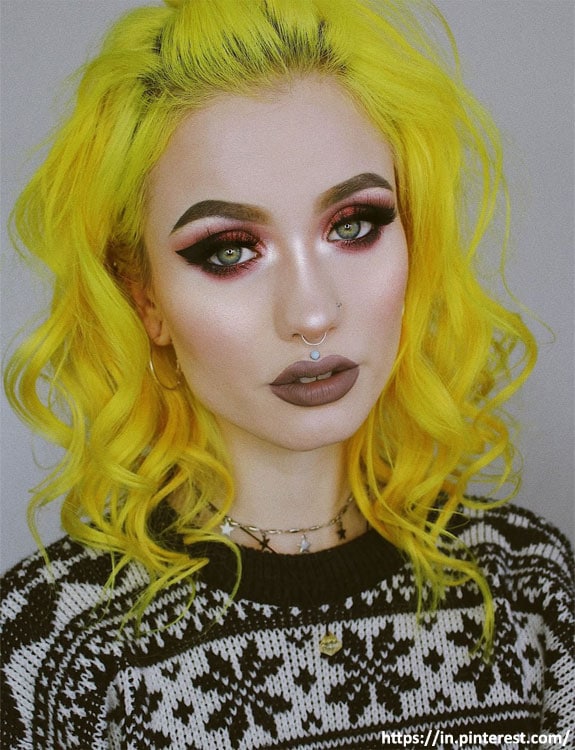 Neon Hair Color With Green Eyes