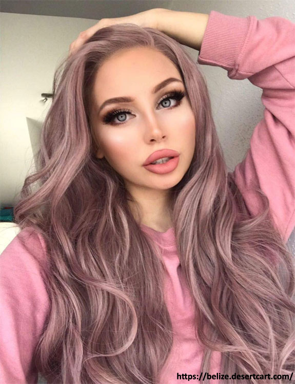 Platinum Rose Gold Hair Color