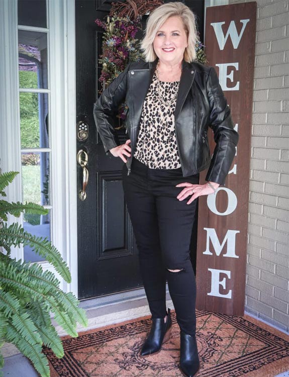 Black Cropped Leather Jacket