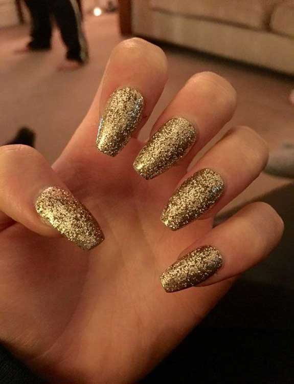 Gold-Glitter-Glam-French-Nails