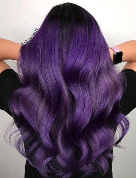 Rich Violet Weave Hairdo Idea