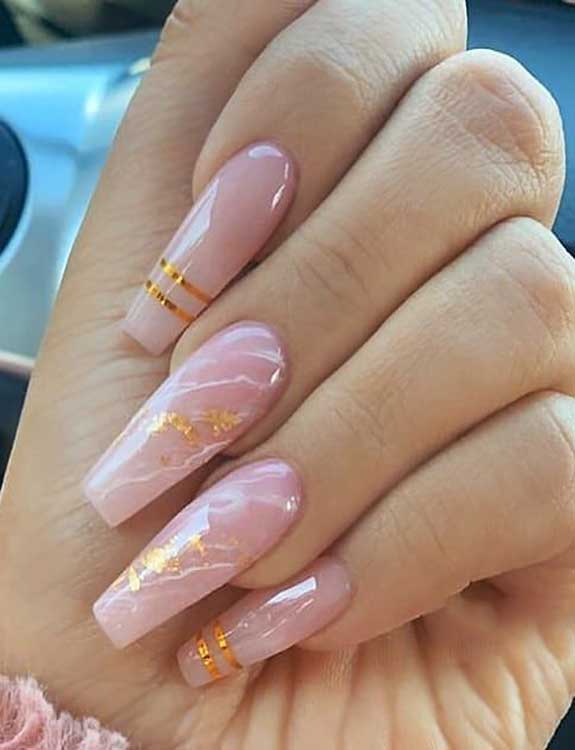 Rose Quartz Nails