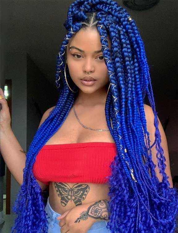 Blue Box Braids