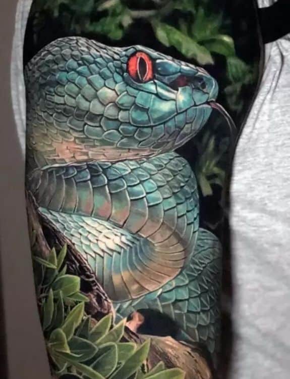 Realistic Snake Tattoo