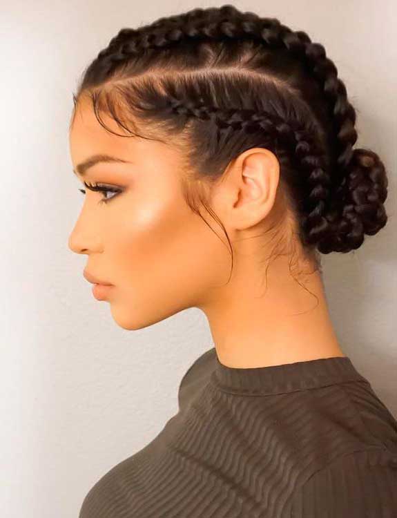 Reverse Braided Bun