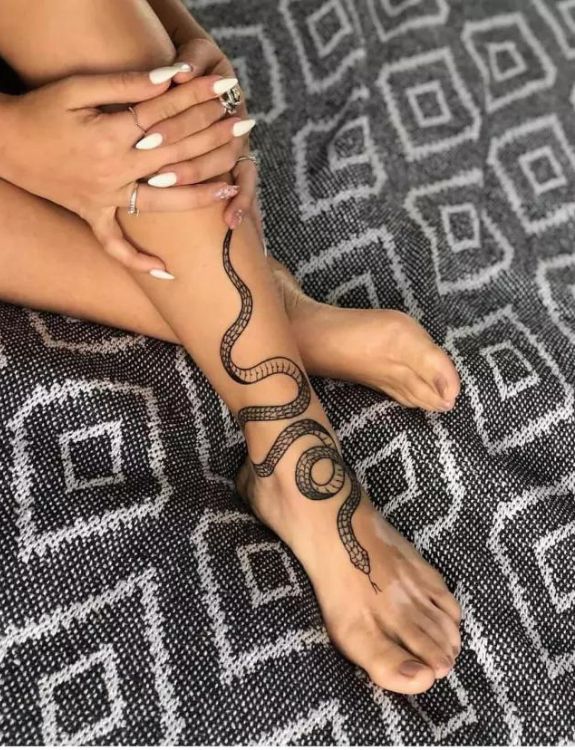 Snake Ankle Tattoo