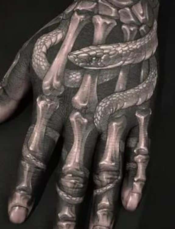 Snake Hand Tattoo