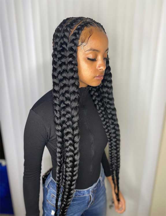 Stitch Braids With Faded Back