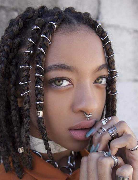 With Rings in Braids