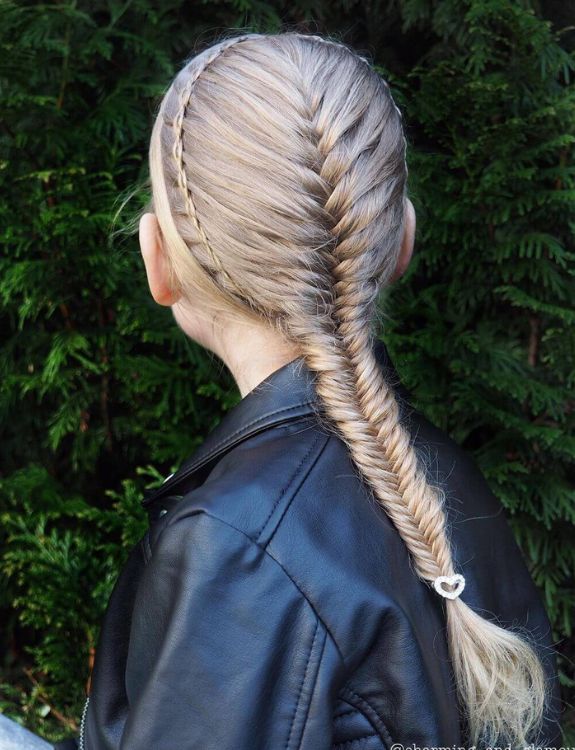 Fishtail Crown-kiddies braid hairstyle