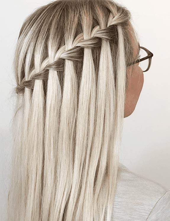 Waterfall Effect-kiddies braid hairstyle