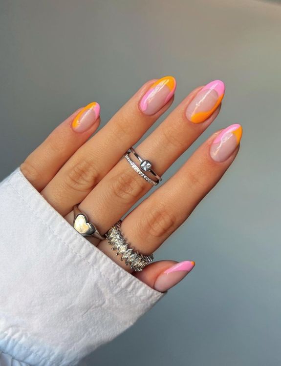 Abstract Pattern-Clear Nail Designs