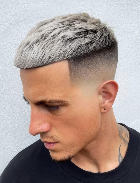 Silver Crop-Silver Hair Men