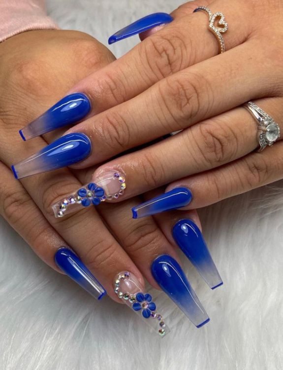 Ombre Look-Clear Nail Designs