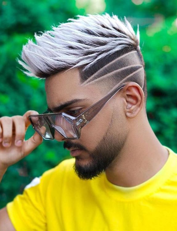 Side Design-Silver Hair Men