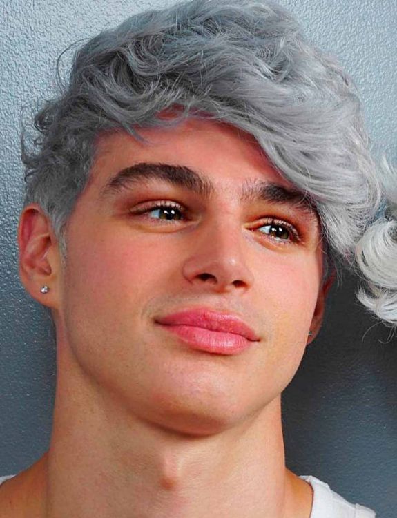 Gorgeous Waves-Silver Hair Men