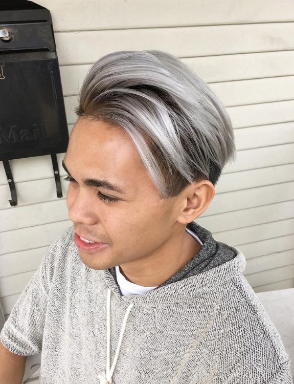 Natural Ombre-Silver Hair Men