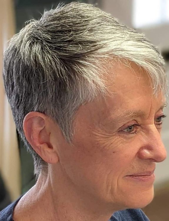 Razor Cut-Short Haircuts for Women Over 60