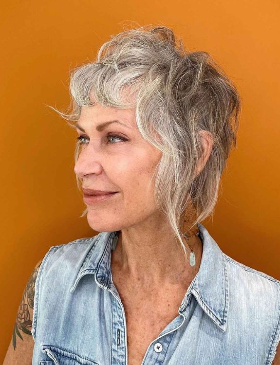 Wolf Cut-Short Haircuts for Women Over 60