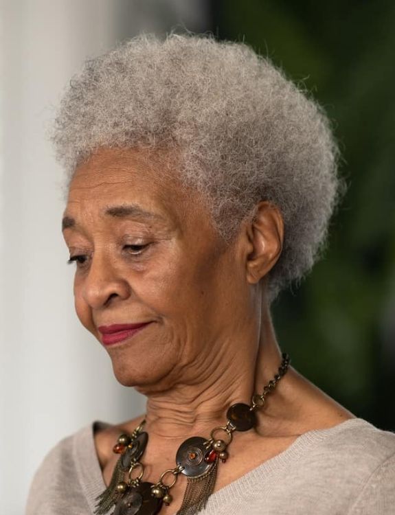 Afro Fluff-Short Haircuts for Women Over 60