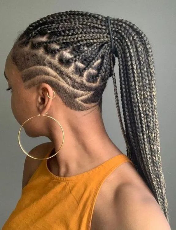 Braids With Side Shave