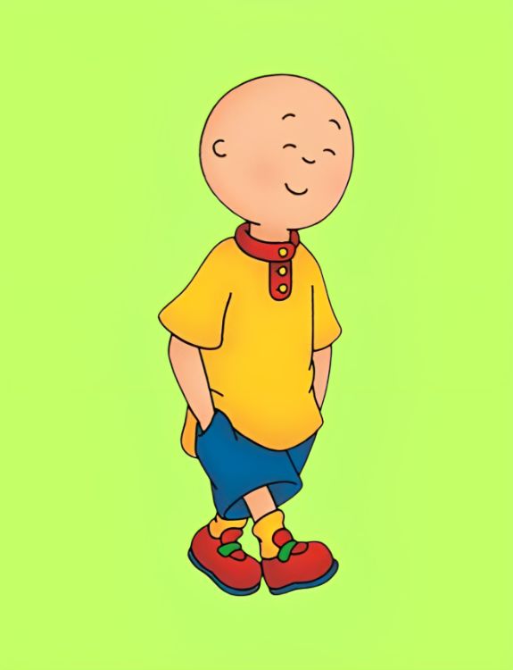 Caillou was initially designed without hair