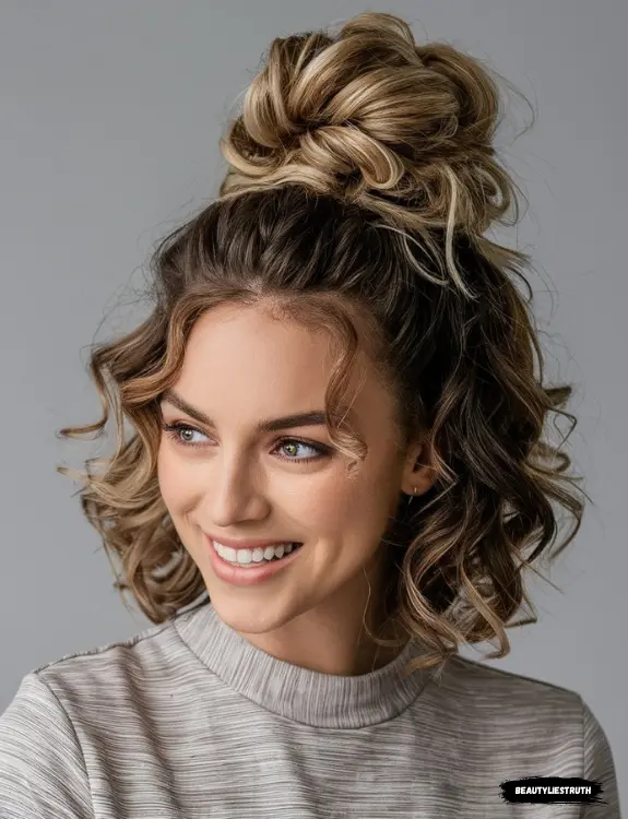 Bun For Curly Hair