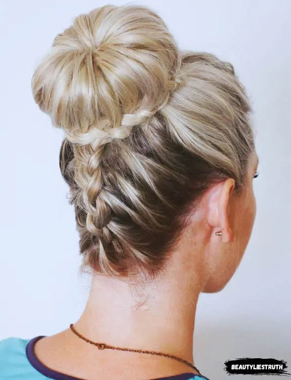 Upside Down French Braid Into A Bun