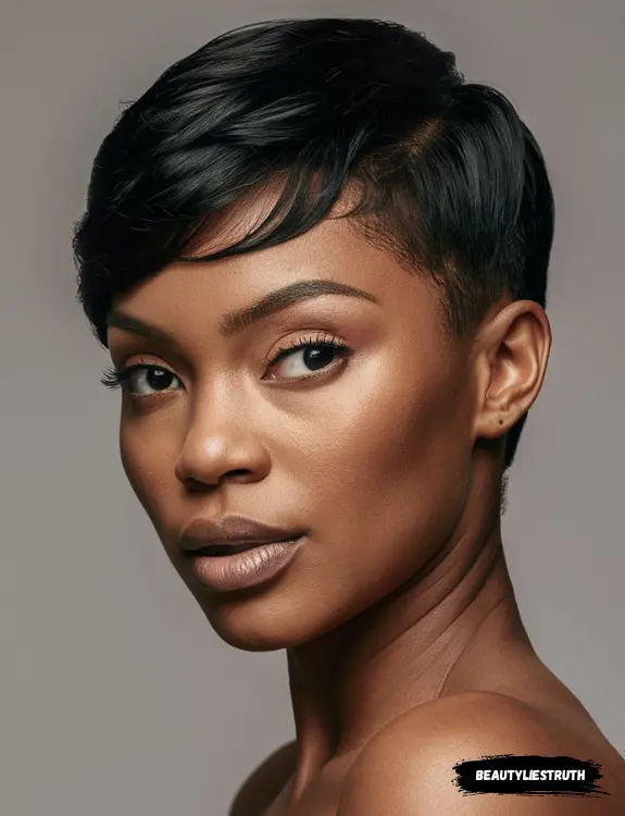 A black Men with Pixie Cut 