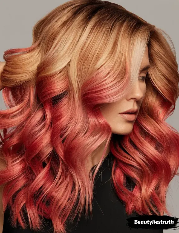 Coral Crush Ombre Hair