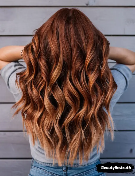 Back view of a person with Spicy Auburn Ombre
