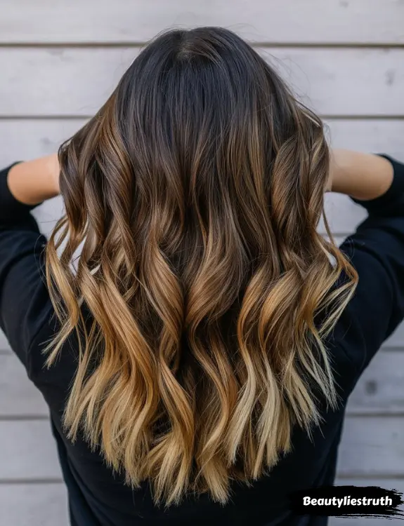 Subtle Caramel Ombre - Dark Roots to Buttery Ends