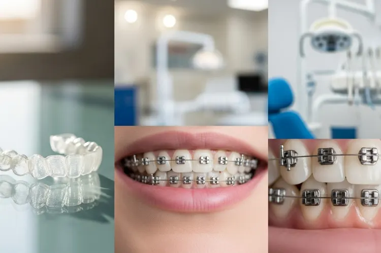 Collage of orthodontic options.