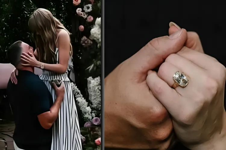 Taylor Swift and Travis Kelce smiling together