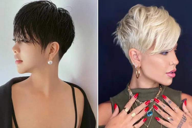 Cinematic collage featuring silhouettes or hairstyle-inspired illustrations of Jamie Lee Curtis.