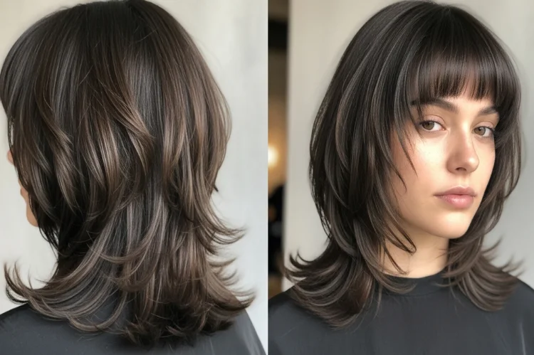 Straight Shag with Blunt Bangs