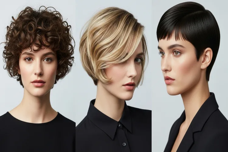 Side-by-side comparison of curly, wavy.