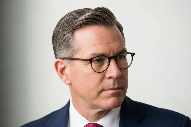 Senior executive straight hair style, polished, leadership-focused look.