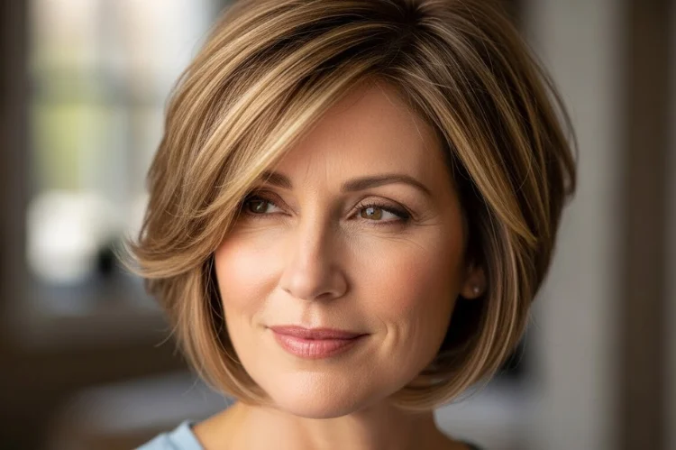 A pixie-bob hairstyle on fine hair that looks styled without heat tools. Soft texture, healthy hair, realistic finish.